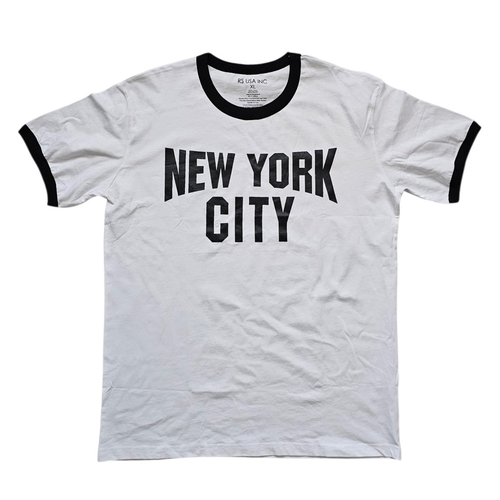 John Lennon White and Black New York City Vintage Tee Size XL